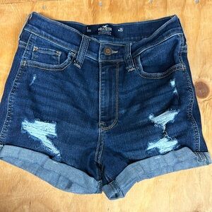 Hollister rolled cuff hi-rise 3” soft stretch denim short